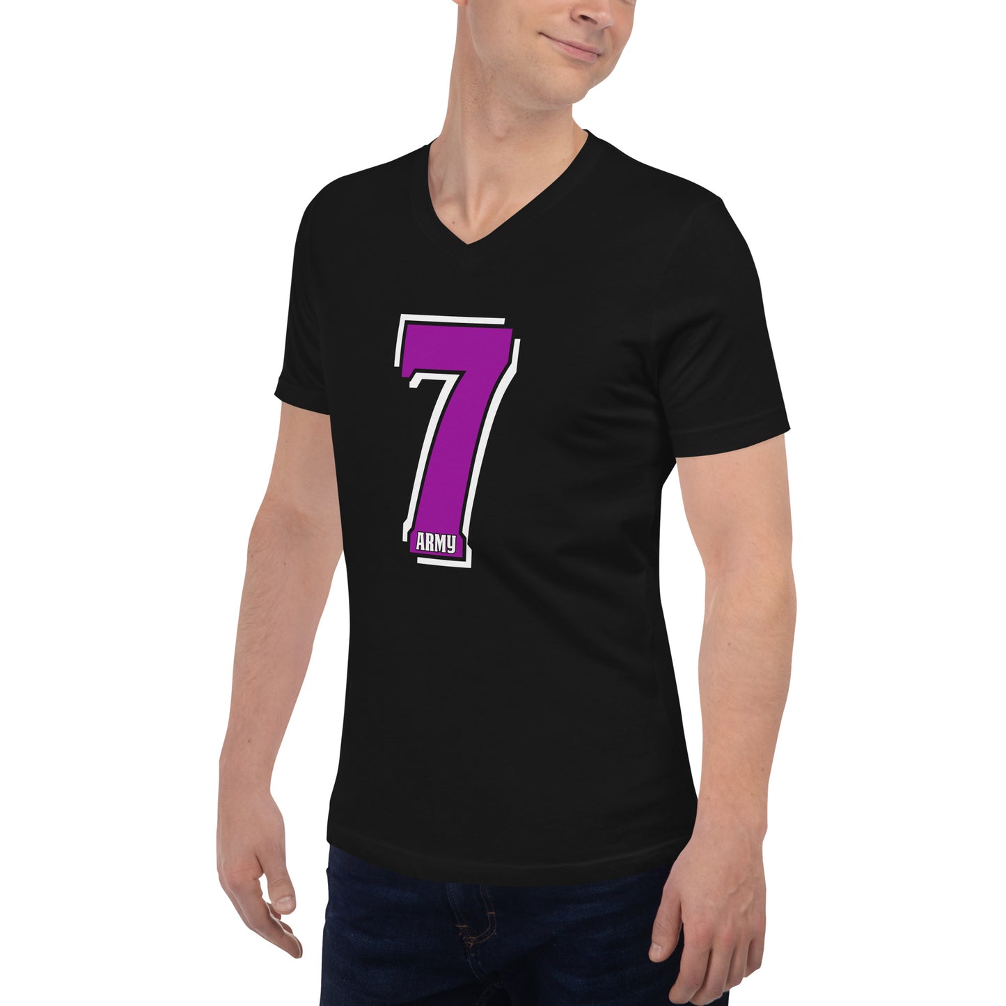 #7 Unisex Short Sleeve V-Neck T-Shirt