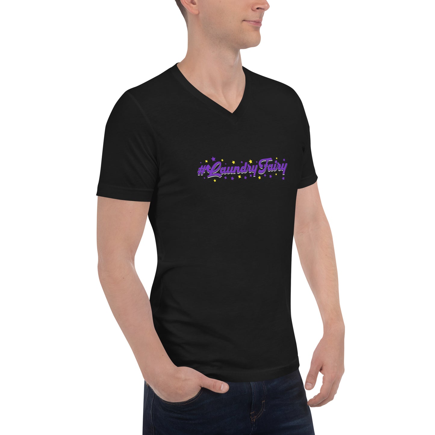 #Laundry Fairy Unisex Short Sleeve V-Neck T-Shirt